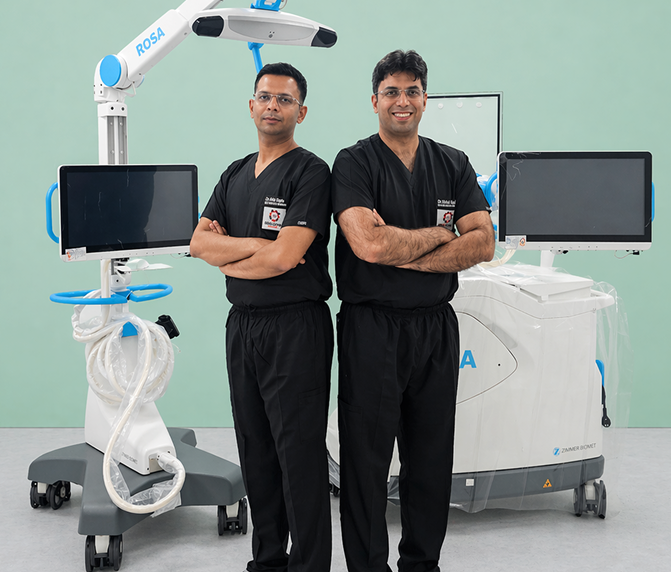 Doctors with ROSA Robotic System